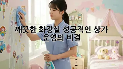 깨끗한 화장실, 성공적인 상가 운영의 비결!