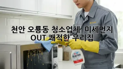 천안 오룡동 청소업체 ✨ 미세먼지 OUT! 쾌적한 우리집🏡